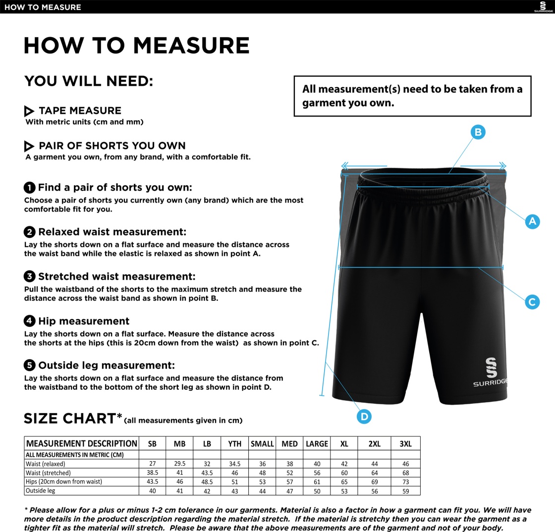 Dragon School Staff Ripstop Short Navy - MEN'S - Size Guide