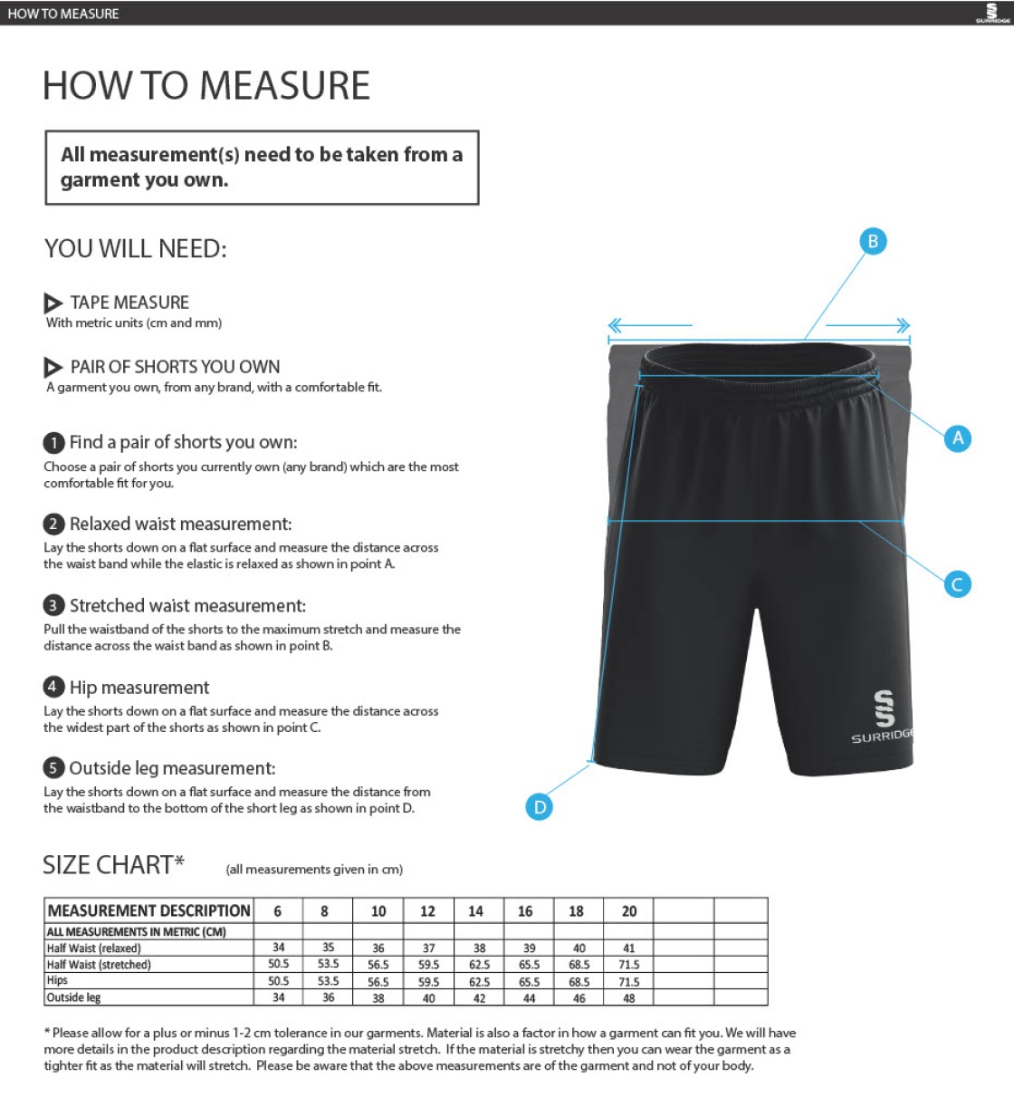 Dragon School Staff Ripstop Pocketed Shorts - Women's - Size Guide